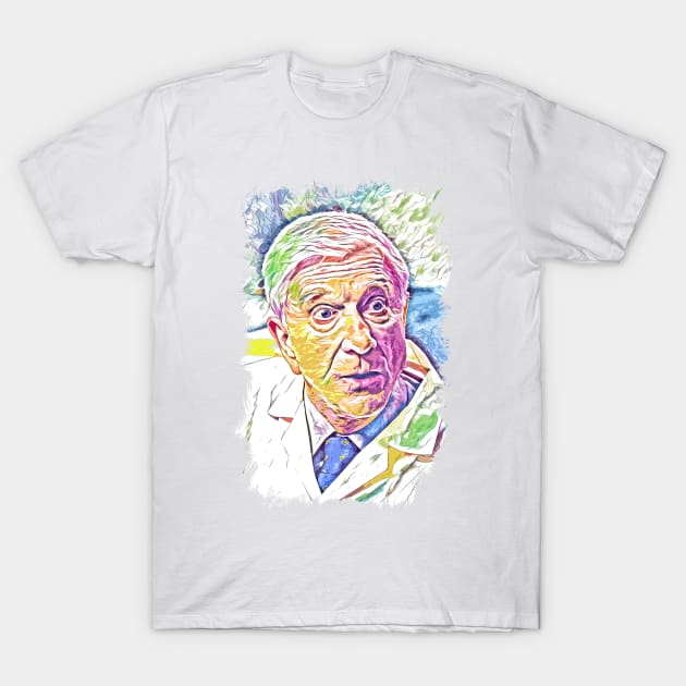 Leslie Nielsen Abstract Portrait T-Shirt by Naumovski